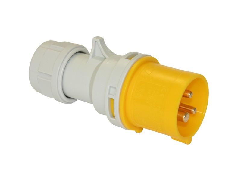 PCE Contactstop CEE 16A - 110V 3P - IP44 - 4h - geel